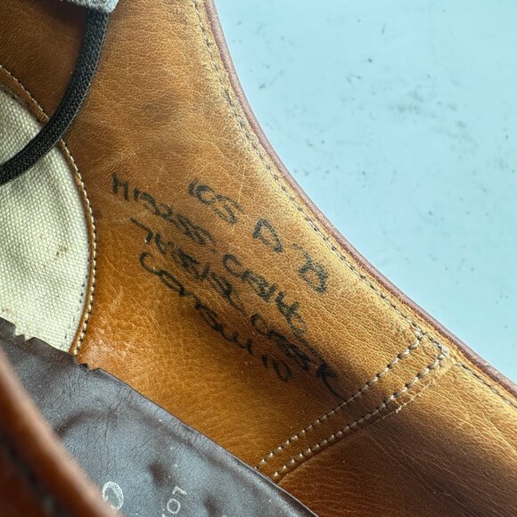 Church's Custom Grade Men Size 10.5D Brown Leather Cap Toe Oxford Dress Shoes - Picture 10 of 12